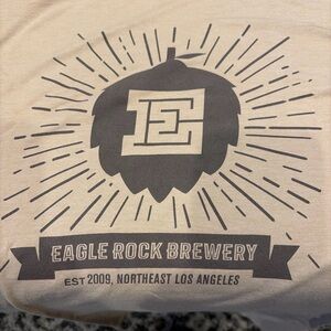 Eagle Rock Brewery Bella Canvas Cream and Black Ringer Tee